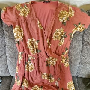 Pink boutique dress with flowers